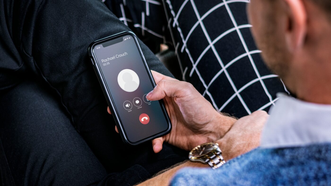 Man checking his phone