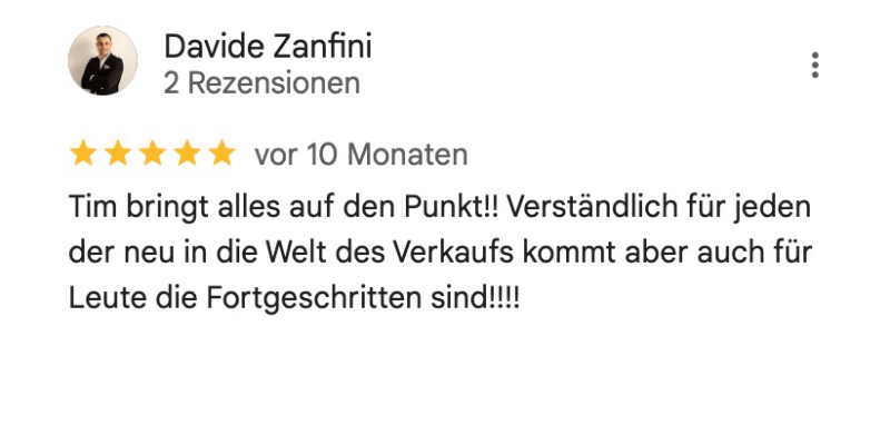 Davide-Zanfini-google-Rezension